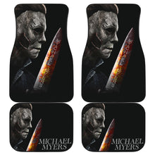 Load image into Gallery viewer, Horror Movie Car Floor Mats | Michael Myers Stone Face With Knife Car Mats Ci090721