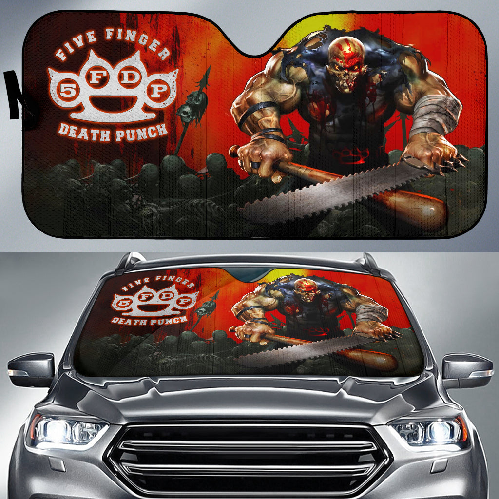 Five Finger Death Punch Rock Band Auto Sunshade Five Finger Death Punch Car Accessories Fan Gift Ci120905