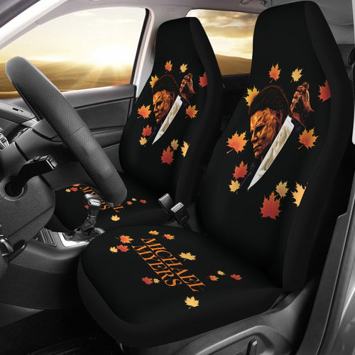 Horror Movie Car Seat Covers  Michael Myers And Laurie Strode On Knife Seat Covers Ci090721