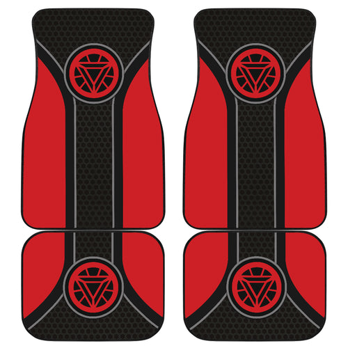 Iron Man Logo Car Floor Mats Custom For Fans Ci230104-02a