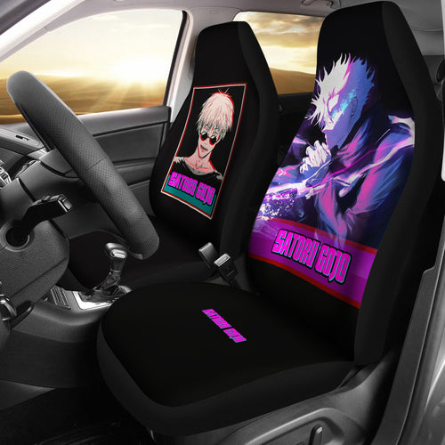 Satoru Gojo Mix Style Jujutsu KaiSen Car Seat Covers Anime Car Accessories Best Design 2021 Ci0624