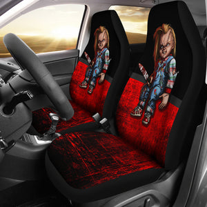 Chucky Blood Horror Film Halloween Car Seat Covers Chucky Horror Film Car Accesories Ci091421