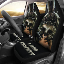 Load image into Gallery viewer, Groot And Rocket Guardians Of the Galaxy Car Seat Covers Movie Car Accessories Custom For Fans Ci22061304