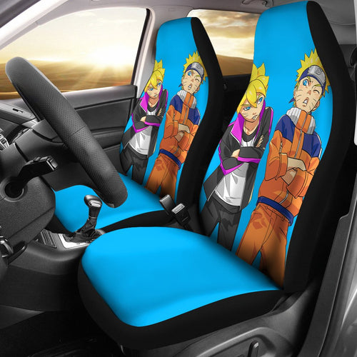 Naruto Car Seat Covers Boruto And Naruto Friends Blue Seat Covers CI04 CarInspirations 1