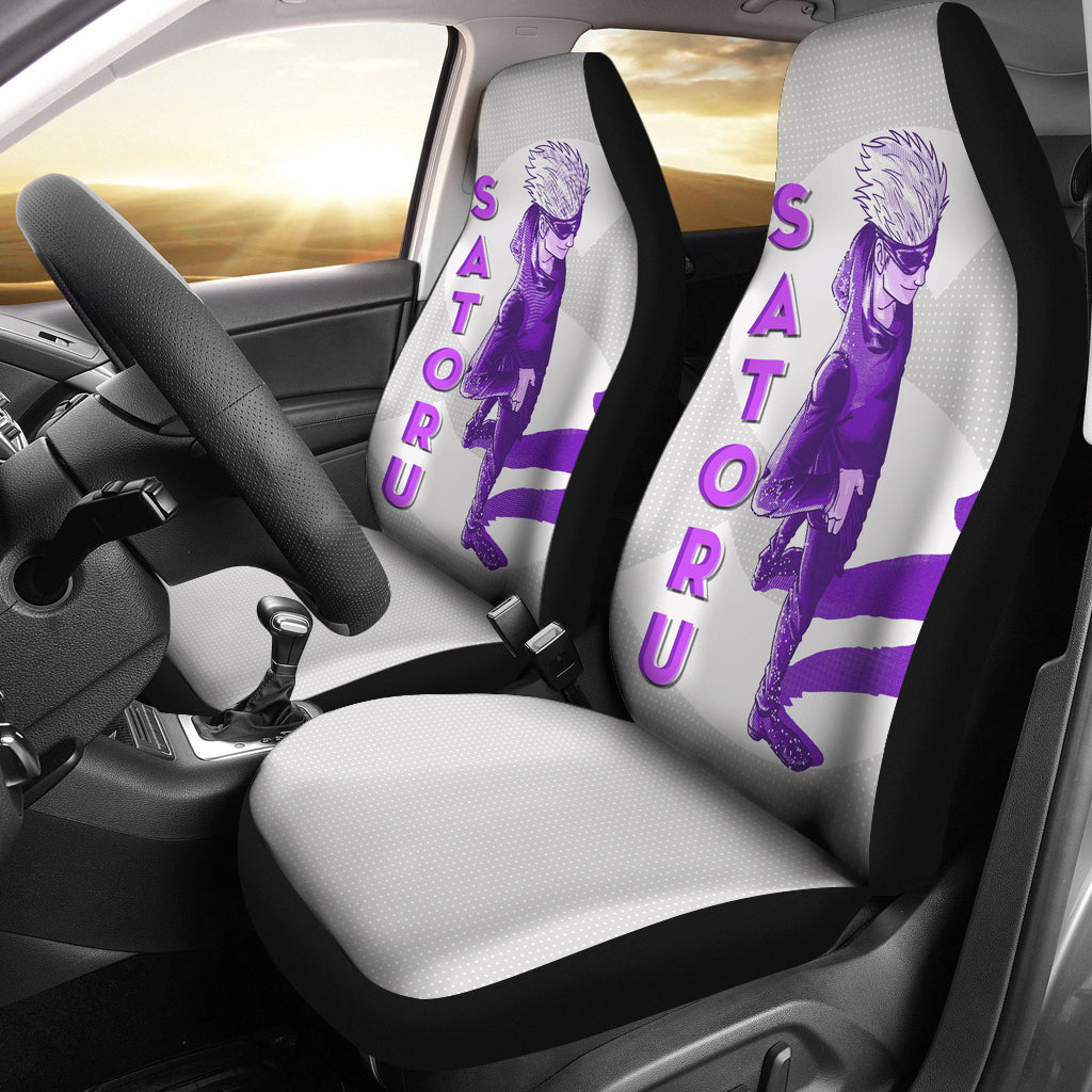 Satoru Gojo Jujutsu KaiSen Car Seat Covers Anime Seat Covers Violet Color Ci0622