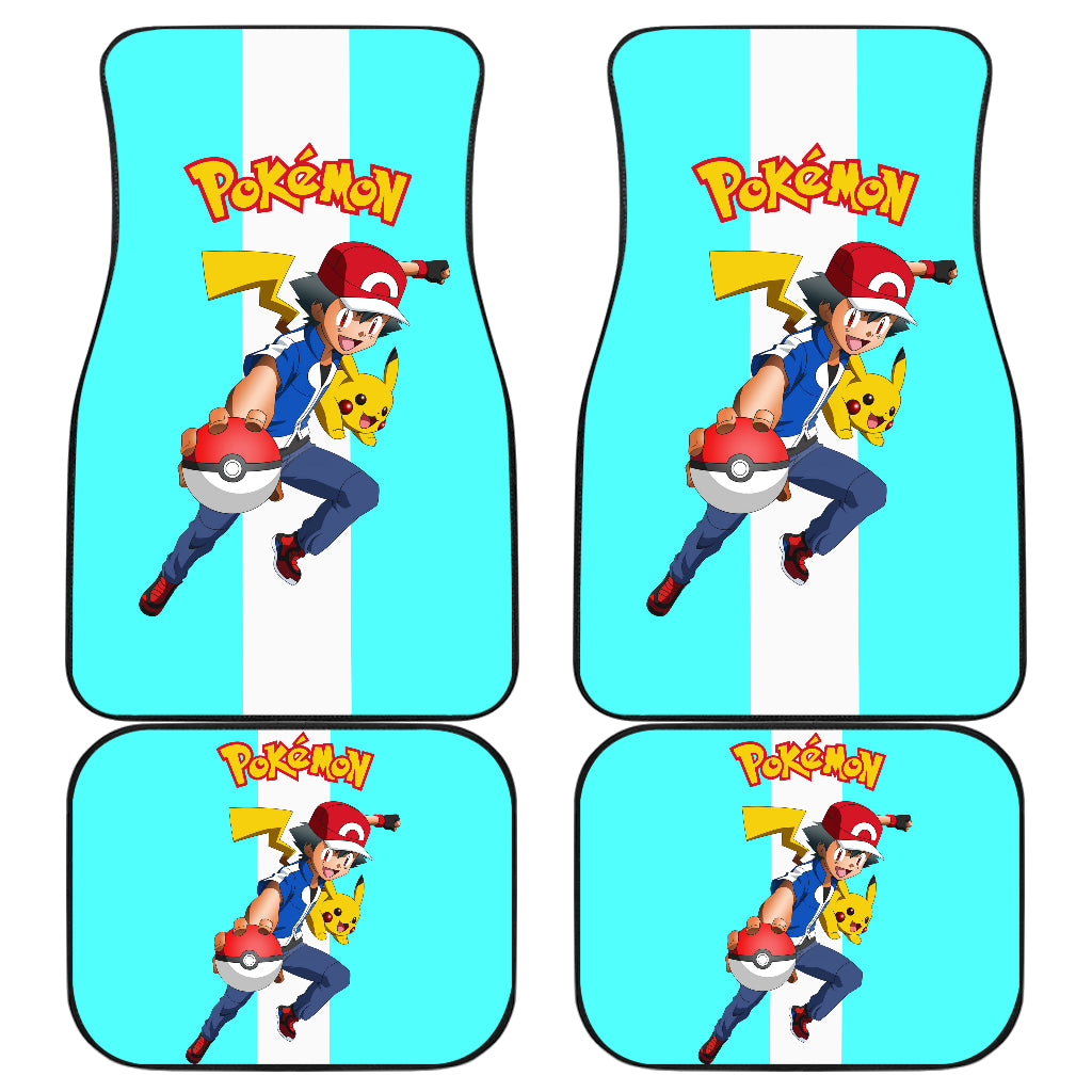 Ash Ketchum Pokemon Pattern Car Floor Mats Anime Car Accessories Ci102805