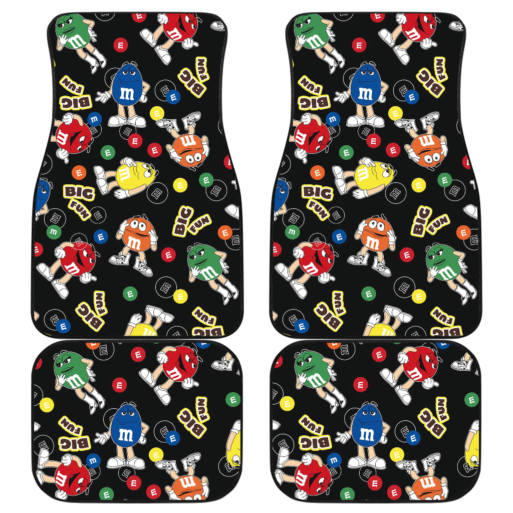M&M Chocolate Pattern Fantasy Car Floor Mats Car Accessories Ci220506-01