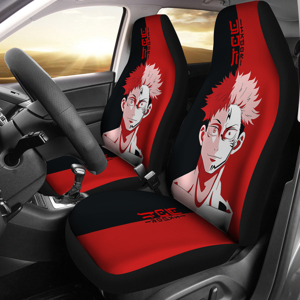 Yuji Itadori Car Seat Covers Fan Art Jujutsu KaiSen Anime Seat Covers Fan Gift Ci0631