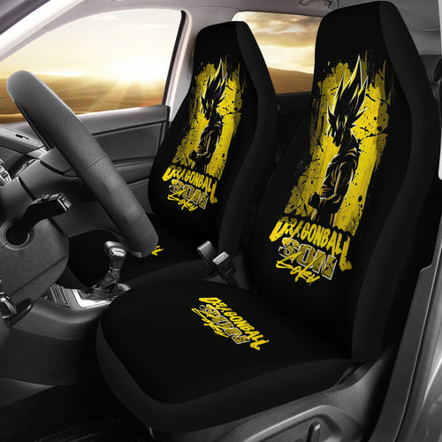 Goku Yellow Car Seat Covers Dragon Ball Anime Seat Covers Ci0727