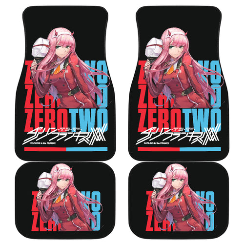 Zero Two Anime Love Girl Car Floor Mats Fan Gift Ci0719