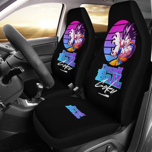 Dragon Ball Z Car Seat Covers Goku EDM Style Anime Seat Covers Ci0810