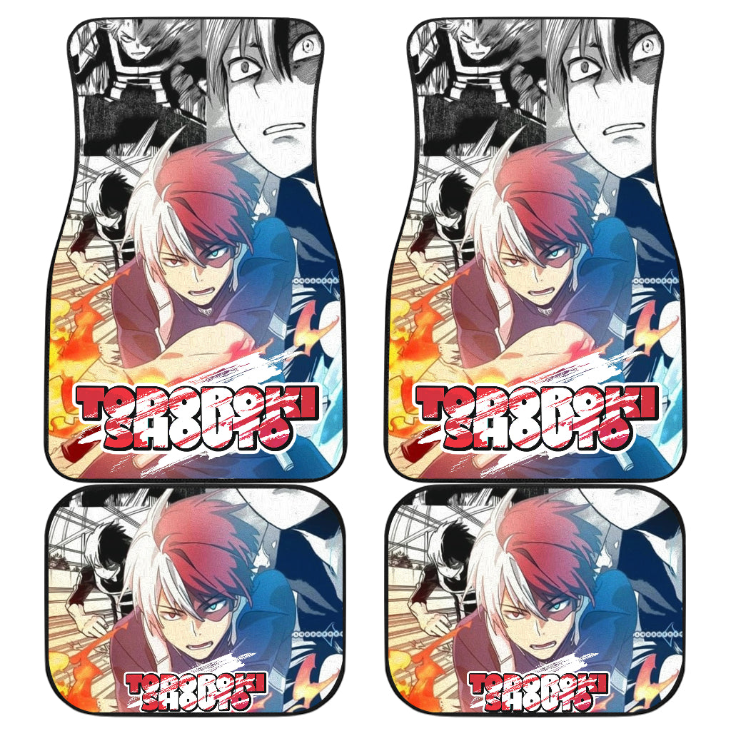 Todoroki Shouto My Hero Academia Car Floor Mats Anime Chapters Car Mats For Car Ci0616