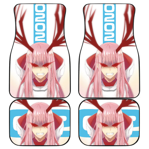 Zero Two Anime Angry Girl Car Floor Mats Fan Gift Ci0719