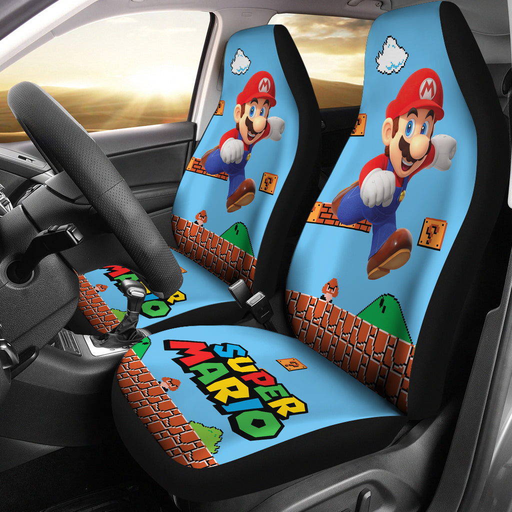 Super Mario Car Seat Covers Custom For Fans Ci221219-02