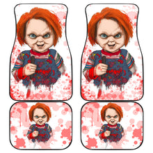 Load image into Gallery viewer, Chucky Blood Horror Film Halloween Minimal Car Floor Mats Horror Movie Car Accessories Ci091421