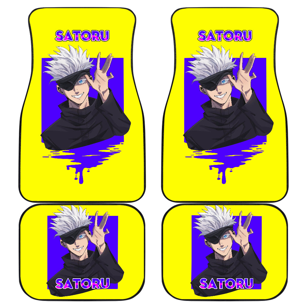 Satoru Gojo Jujutsu KaiSen Yellow Car Mats Anime Car Mats Ci0621