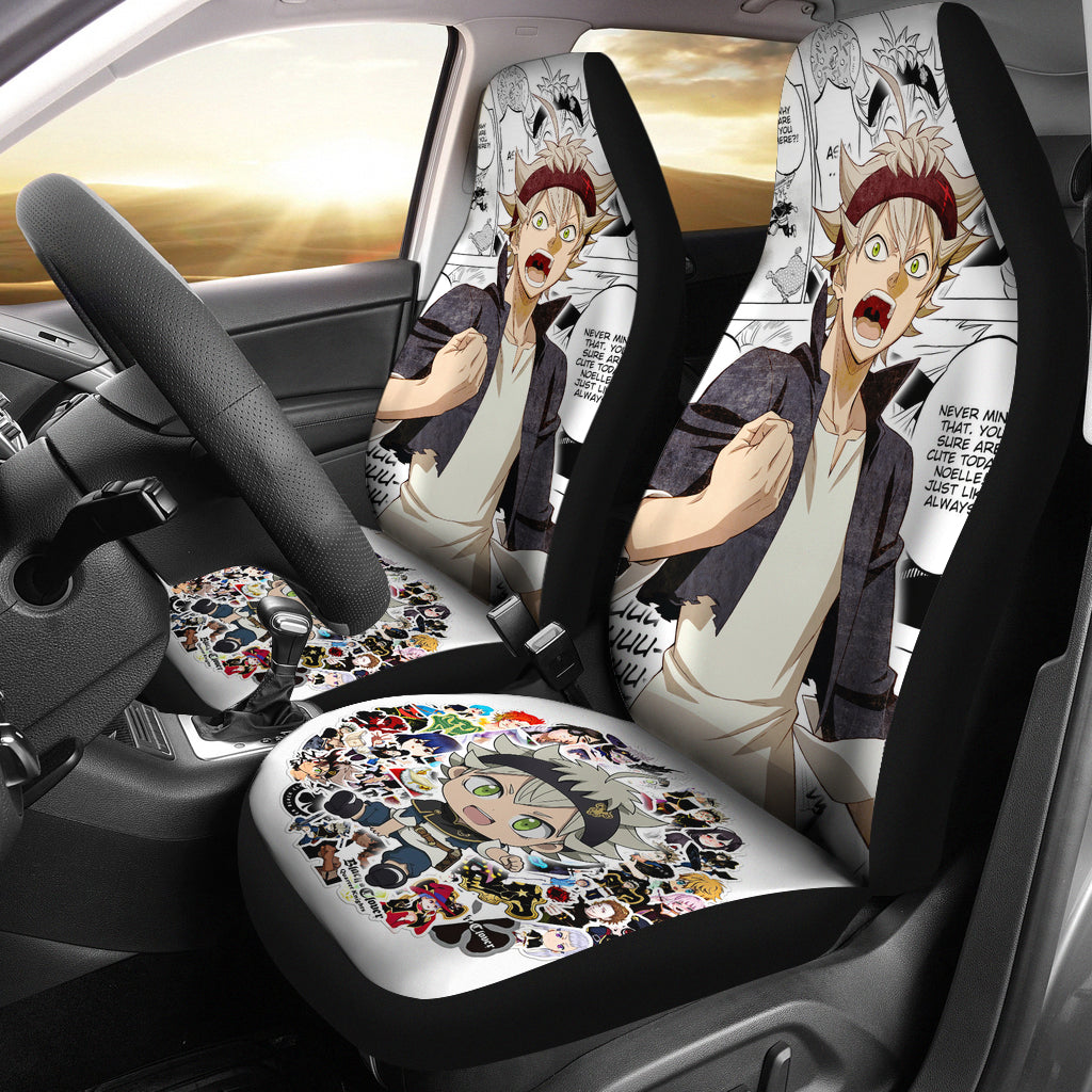 Black Clover Car Seat Covers Asta Black Clover Car Accessories Fan Gift Ci122201