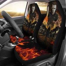 Load image into Gallery viewer, Horror Movie Car Seat Covers | Michael Myers Knife Vs Laurie Strode Gun Fire Town Seat Covers Ci090321