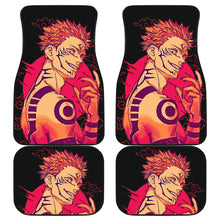 Load image into Gallery viewer, Sukuna Style Car Floor Mats Jujutsu Kai Sen Anime Red Car Mats Ci0703
