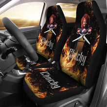 Load image into Gallery viewer, Chucky Fire Horror Halloween Car Seat Covers Chucky Horror Film Car Accesories Ci091521