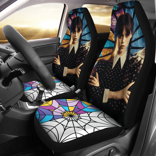 Wednesday Car Seat Covers Custom For Fans Ci221214-02