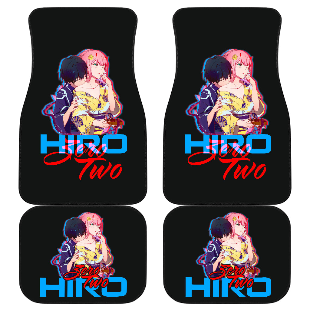 Zero Two Love Hiro Anime Car Floor Mats Fan Gift Ci0721