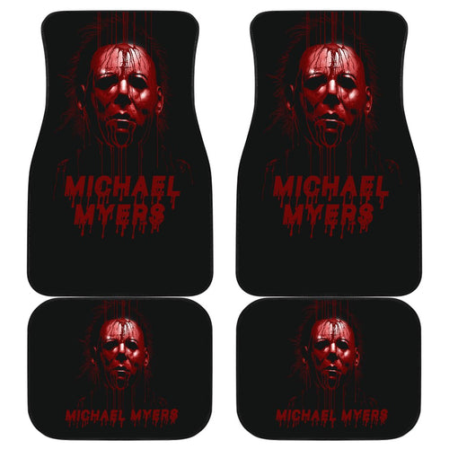 Horror Movie Car Floor Mats | Michael Myers Bleeding Red Face Car Mats Ci090621