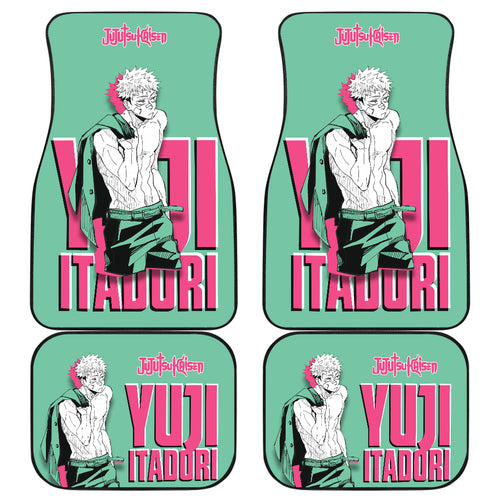 Yuji Itadori Pink Car Floor Mats Jujutsu Kaisen Anime Car Mats Ci0709