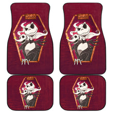 Load image into Gallery viewer, Nightmare Before Christmas Cartoon Car Floor Mats - Jack Skellington Smiling With Zero Dog Red Car Mats Ci100903