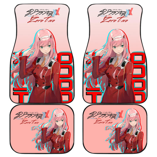 Zero Two Anime Girl Car Floor Mats Fan Gift Ci0716