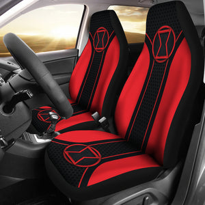 Black Widow Logo Car Seat Covers Custom For Fans Ci221228-06
