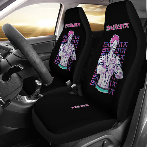 Sukuna Type Anime Car Seat Covers Fan Art Jujutsu KaiSen Anime Seat Covers Ci0307