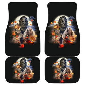 Horror Movie Car Floor Mats | Michael Myers And Laurie Maple Leaf Falling Car Mats Ci090621