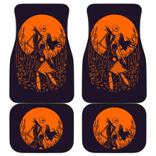 Load image into Gallery viewer, Nightmare Before Christmas Cartoon Car Floor Mats - Jack And Sally Dancing Orange Moon Artwork Car Mats Ci093001