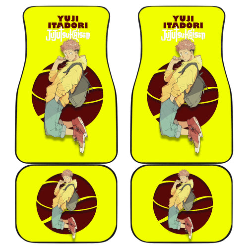 Yuji Itadori Style Car Floor Mats Jujutsu KaiSen Anime Car Mats Ci0712