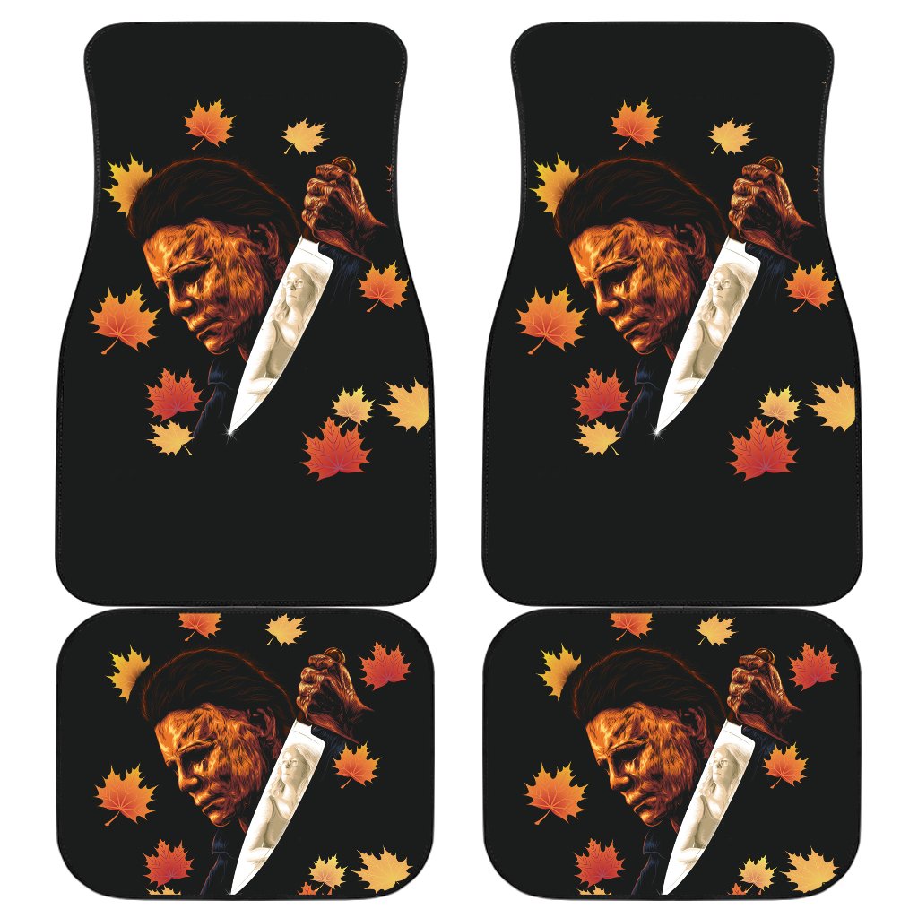 Horror Movie Car Floor Mats | Michael Myers And Laurie Strode On Knife Car Mats Ci090721