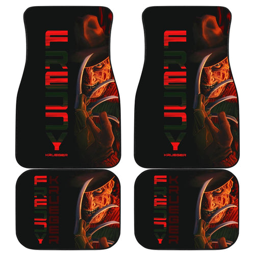 Horror Movie Car Floor Mats | Freddy Krueger Half Face Car Mats Ci083021