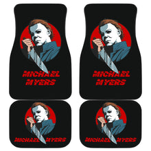 Load image into Gallery viewer, Horror Movie Car Floor Mats | Michael Myers With Sharp Knife Black Car Mats Ci090221