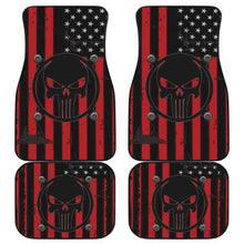 Load image into Gallery viewer, The Punisher Car Floor Mats American Flag Car Accessories Ci220822-04