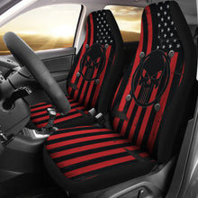 Load image into Gallery viewer, The Punisher Car Seat Covers  American Flag Grunge Car Accessories Ci220819-4