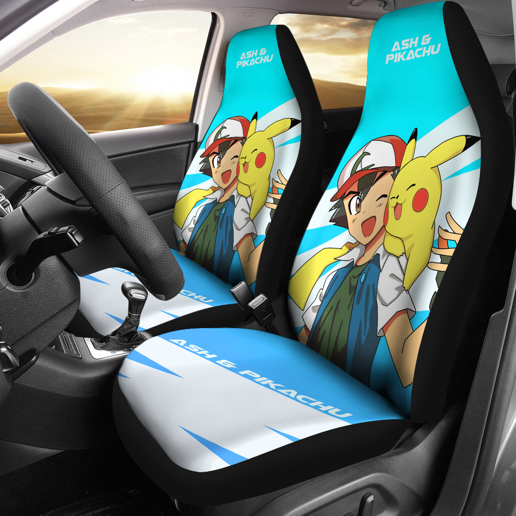 Anime Ash Ketchum Pikachu Pokemon Car Seat Covers Pokemon Car Accessorries Ci110202