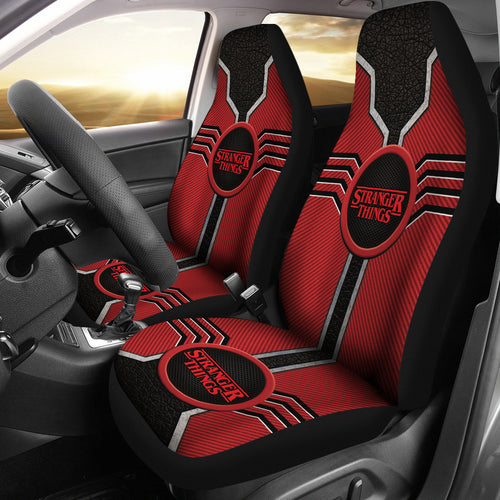 Stranger Things Logo Car Seat Covers Custom For Fans Ci230110-06