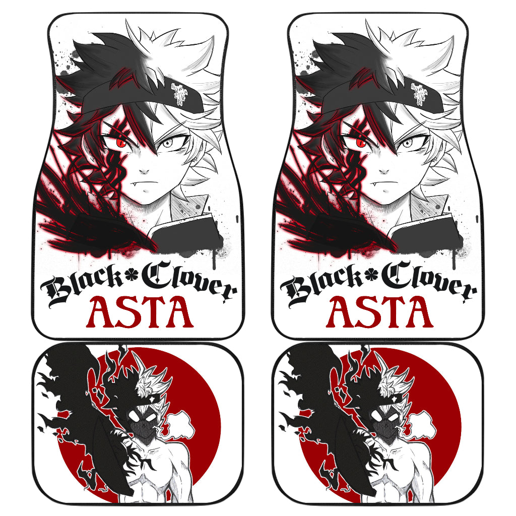 Black Clover Car Floor Mats Asta Black Clover Car Accessories Fan Gift Ci122107