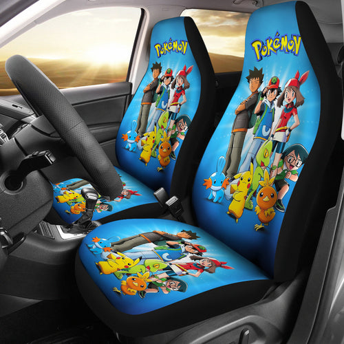 Anime Ash Ketchum Pikachu Pokemon Car Seat Covers Pokemon Car Accessorries Ci1101022