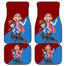 Load image into Gallery viewer, Pokemon Anime  Car Floor Mats - Ash Ketchum Satoshi And Happy Serena Piggyback Car Mats Ci110103