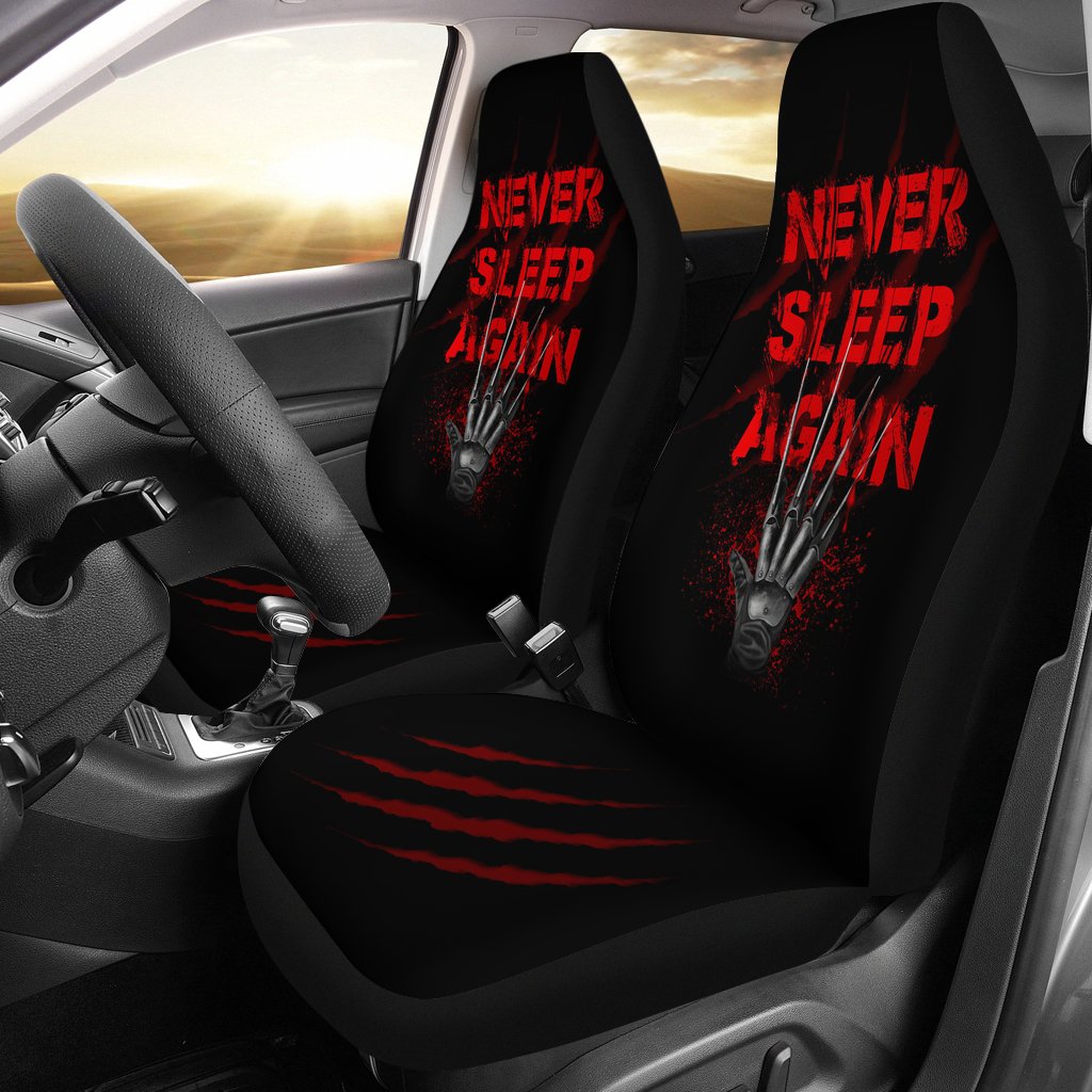 Horror Movie Car Seat Covers | Freddy Krueger Glove Never Sleep Again Seat Covers Ci090121