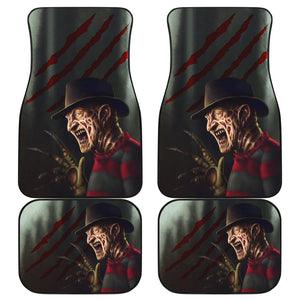 Horror Movie Car Floor Mats | Freddy Krueger Laughing Bloody Claw Car Mats Ci082821