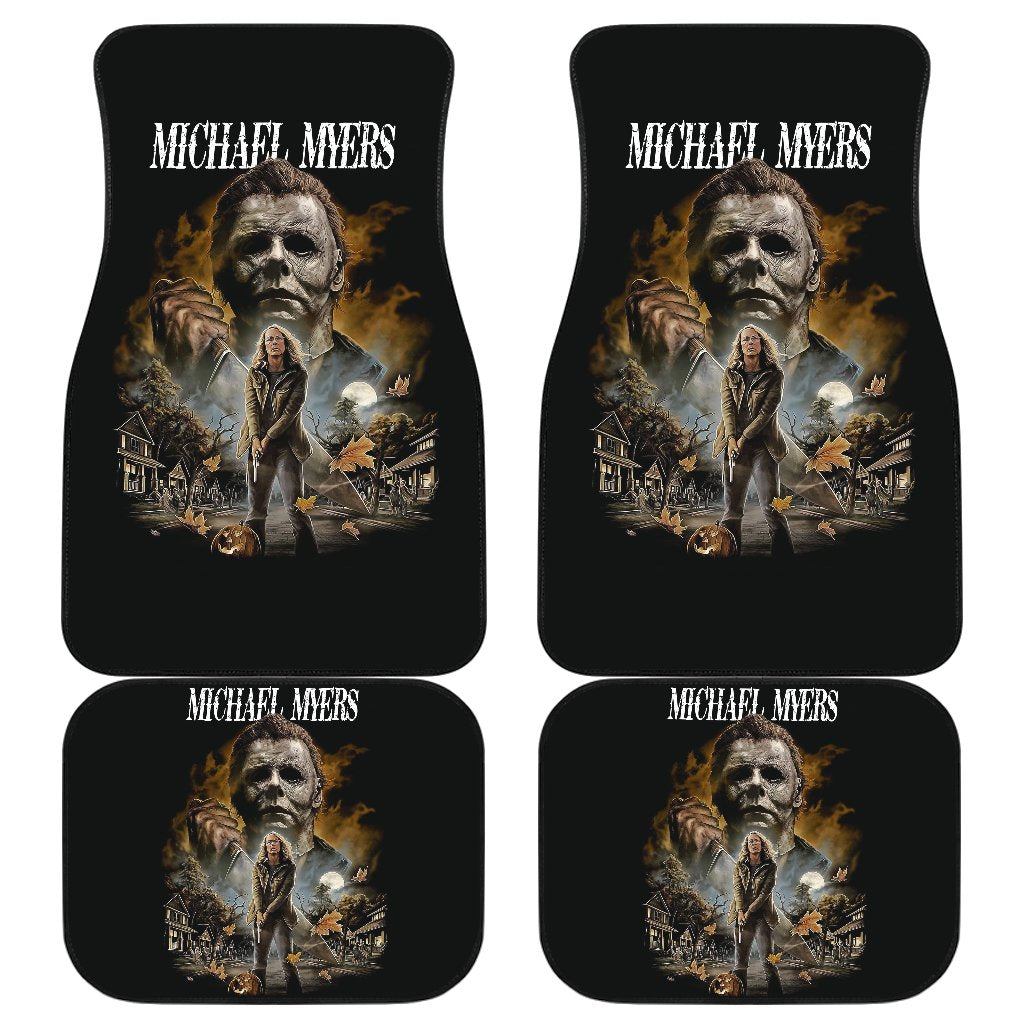 Horror Movie Car Floor Mats | Michael Myers And Laurie Strode Silent Town Car Mats Ci090321