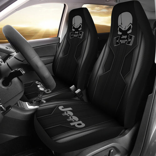 Jeep Skull Black Car Seat Covers Car Accessories Ci220602-10