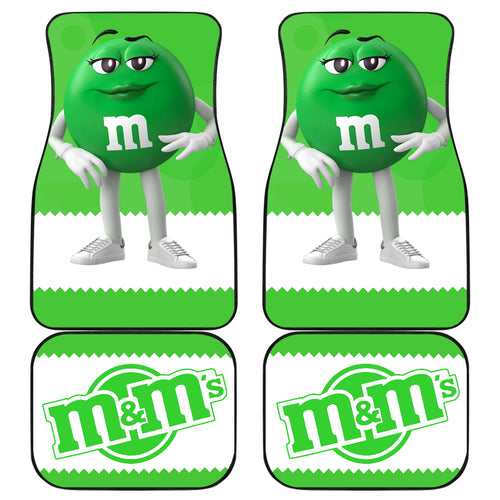 M&M Green Chocolate Funny Car Floor Mats Car Accessories Ci220525-05